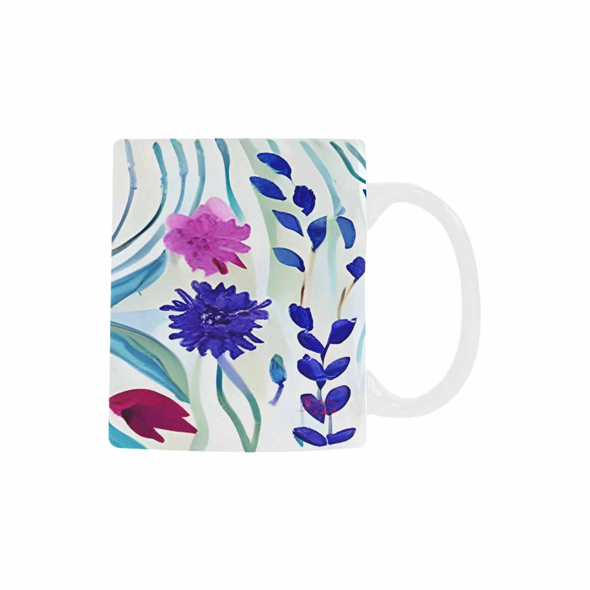 USA made Quality Mug, coffee mug, tea cup, Bright florals, Set 1, Design 29