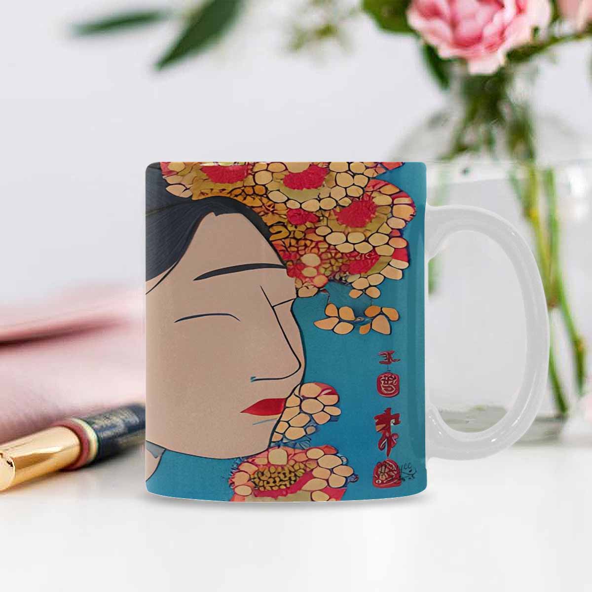 Quality Mug, coffee mug, tea cup, Asian Faces, Design 36