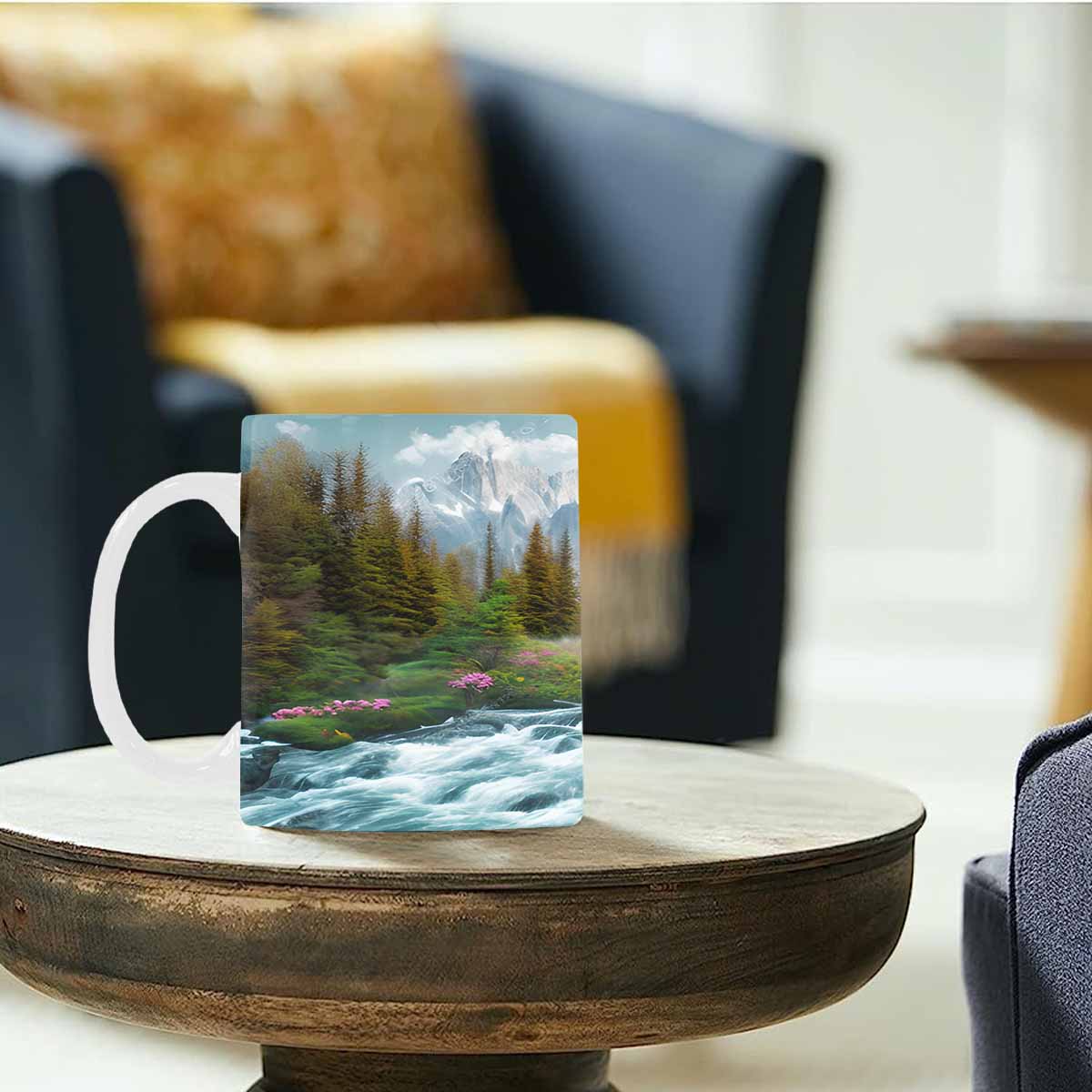 Rivers & Mountains Landscape mugs, set 1 design 24