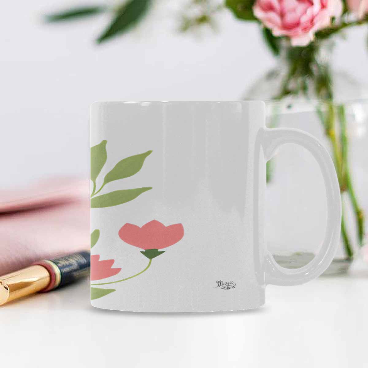 Quality Mug, coffee mug, tea cup, Bright florals, Set 2, design 60