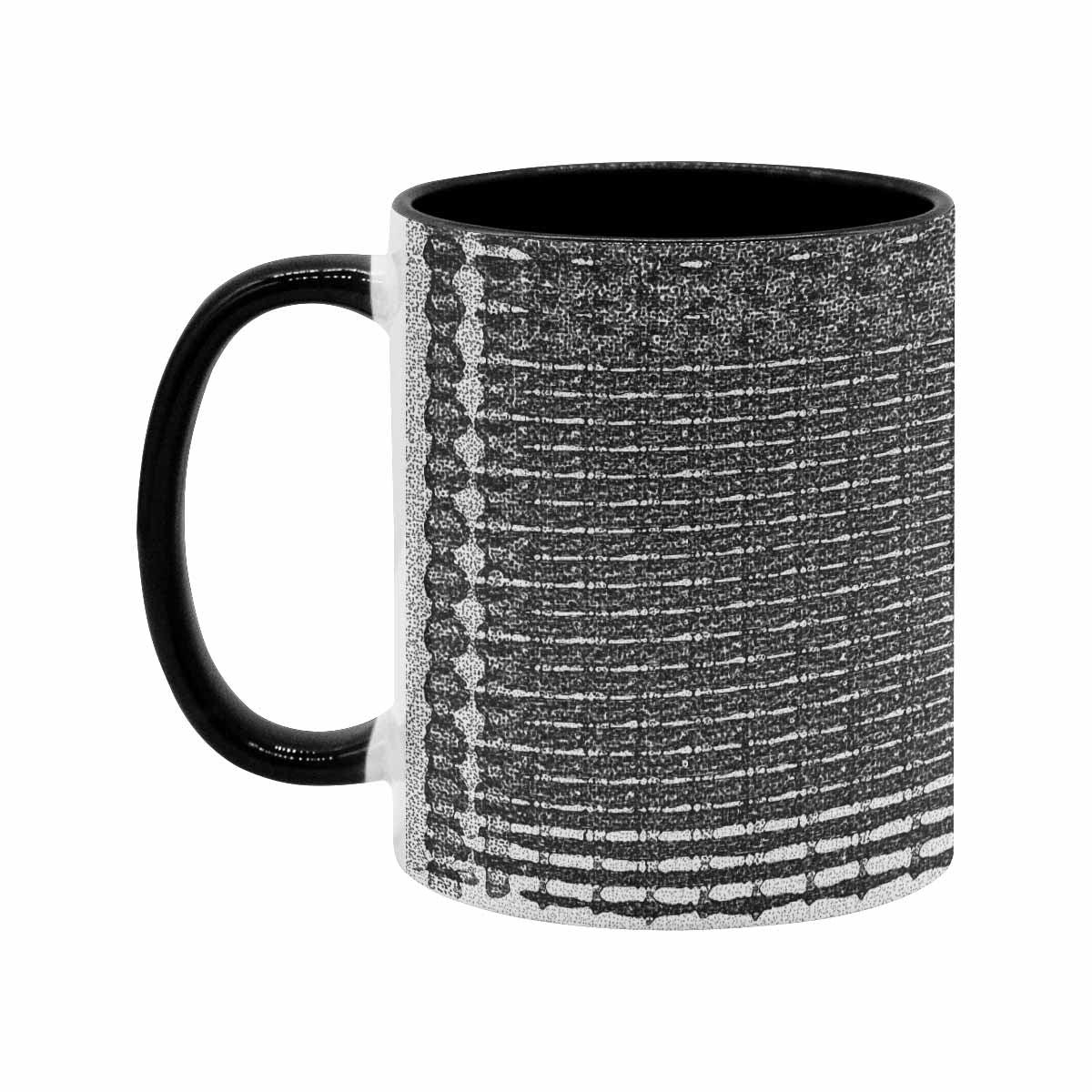 Coffee Mug, tea cup, black core, abstract, design 126