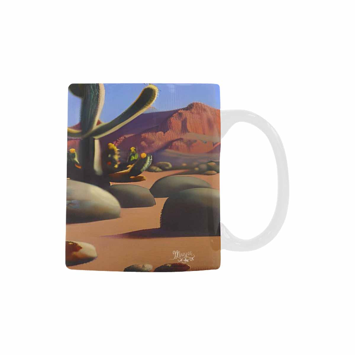 Coffee Mug, tea cup, desert scene, design 17