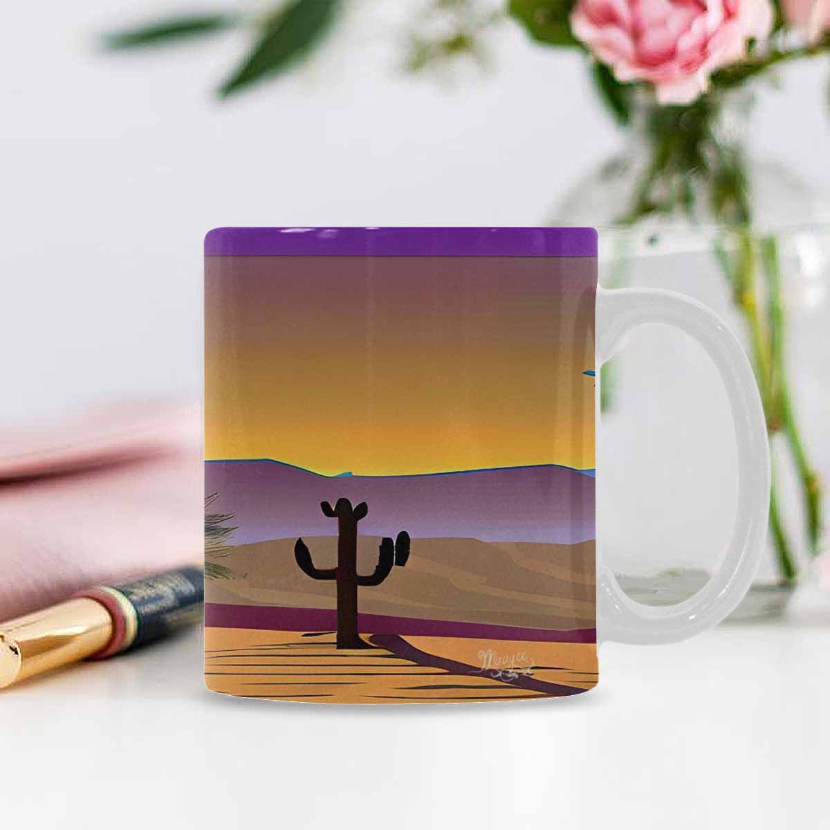 Coffee Mug, tea cup, desert scene, design 43