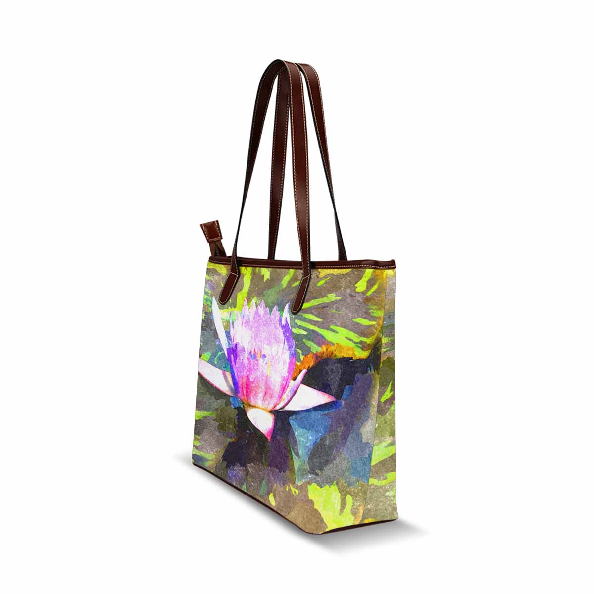 Classic Fabric handbag, watercolor floral, design 200