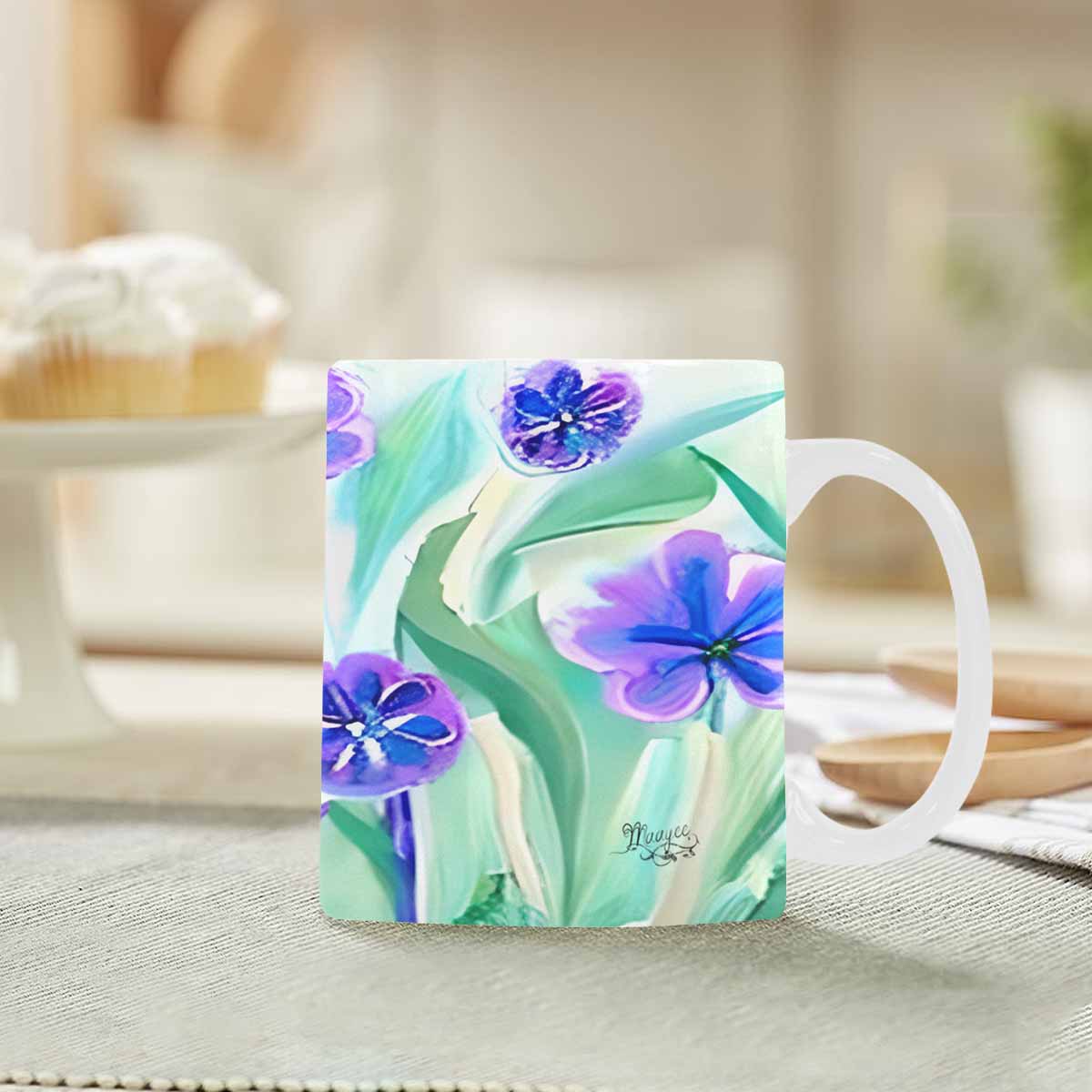 Quality Mug, coffee mug, tea cup, Bright florals, Set 1A, Design 64