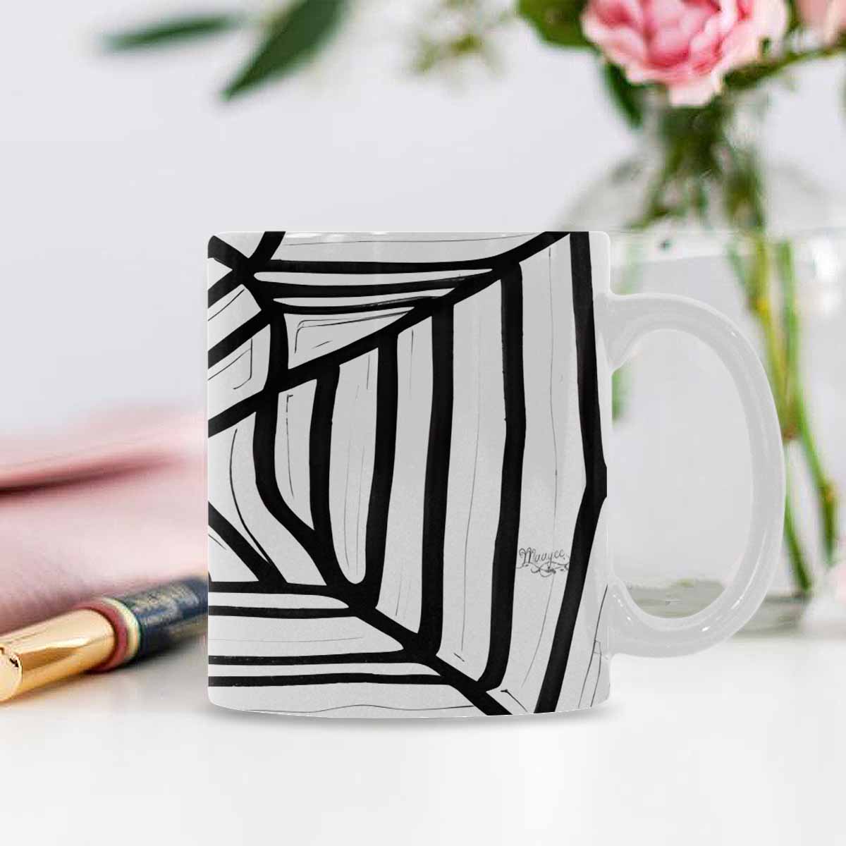 Quality Mug, coffee mug, tea cup, B & W Abstract, Set 1, design 55