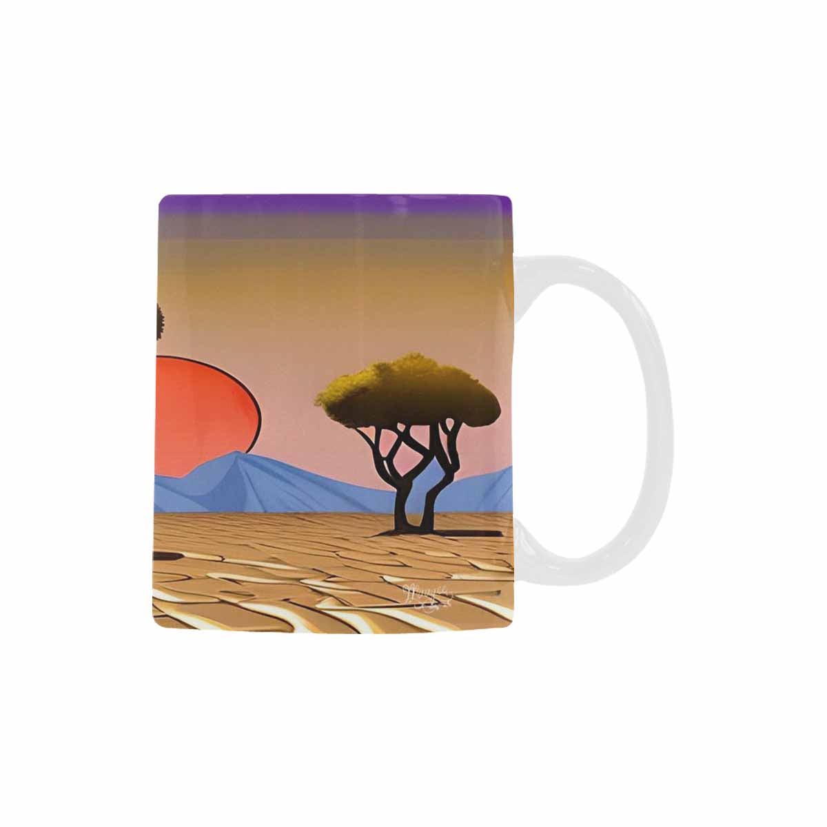 Coffee Mug, tea cup, desert scene, design 29