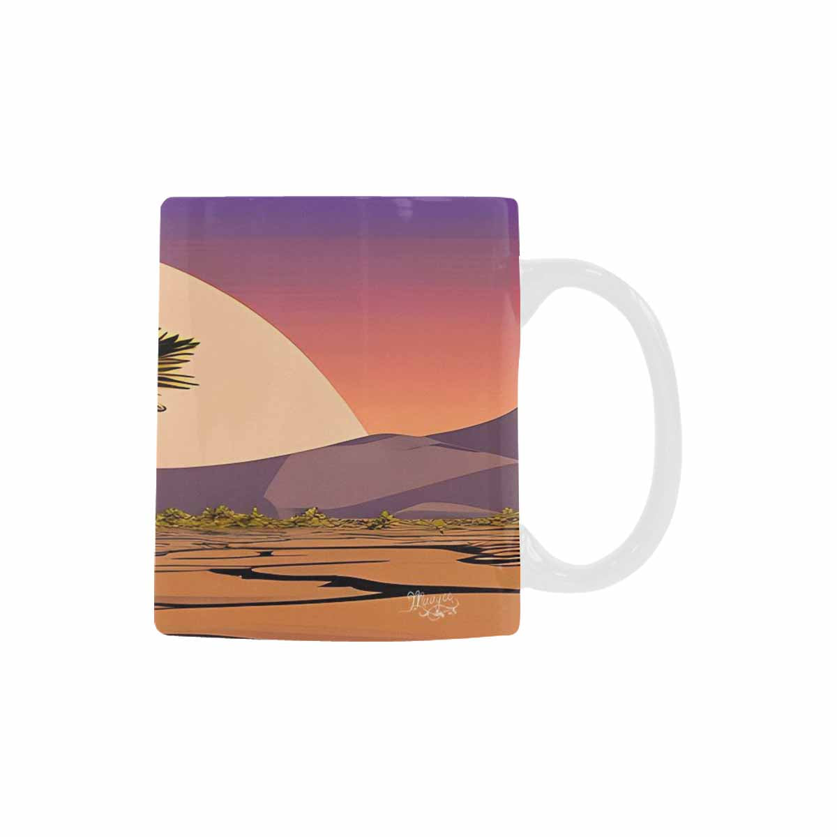 Coffee Mug, tea cup, desert scene, design 81