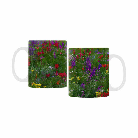 USA made Quality Mug, coffee mug, tea cup, Bright florals, Set 1, Design 3