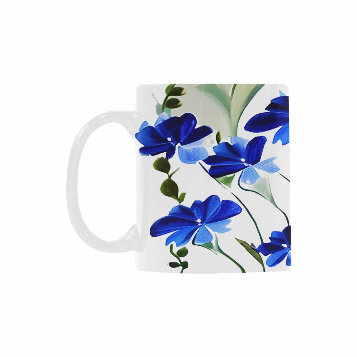 USA made Quality Mug, coffee mug, tea cup, Bright florals, Set 1A, Design 80