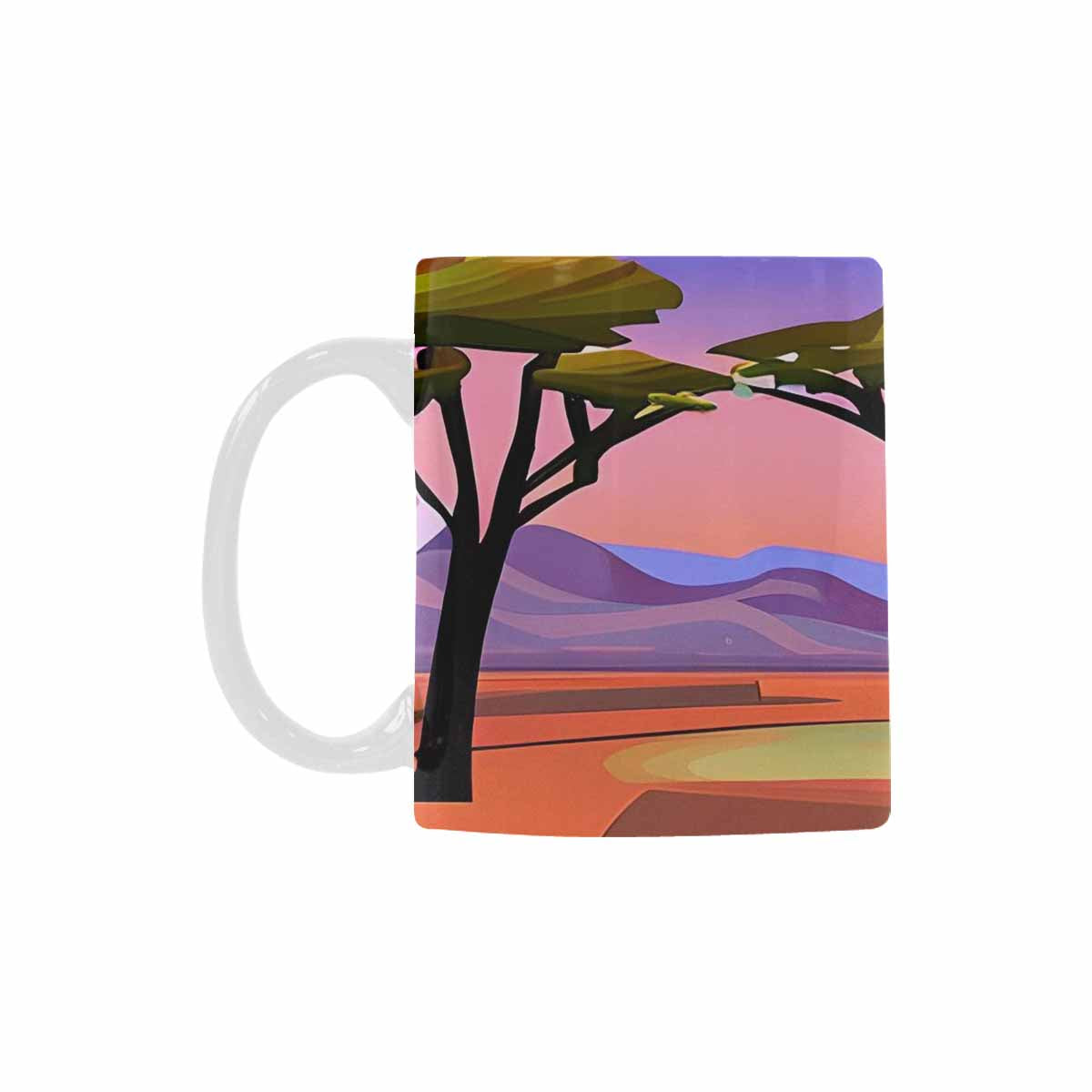 Coffee Mug, tea cup, desert scene, design 42