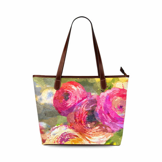 Classic Fabric handbag, watercolor floral, design 116