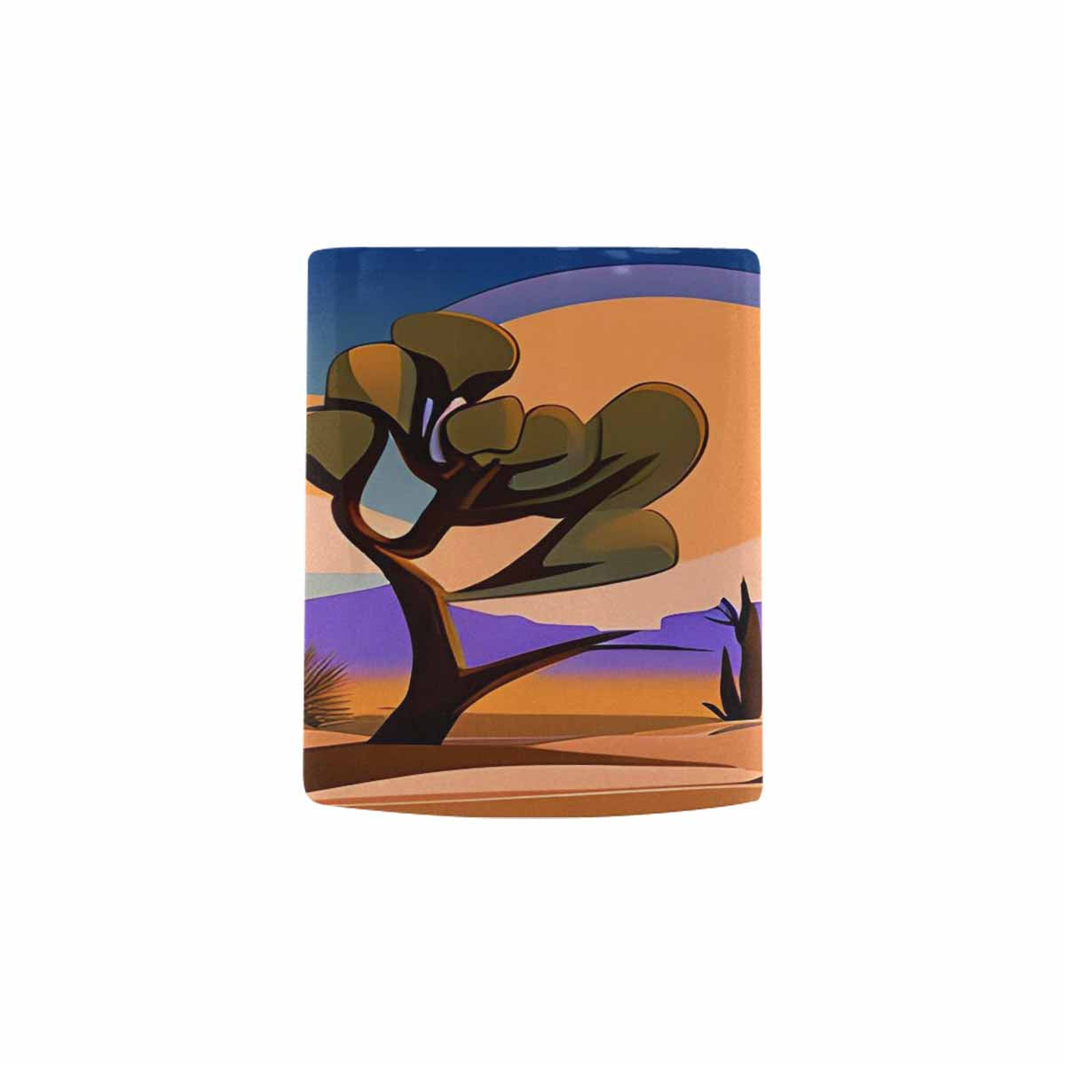 Coffee Mug, tea cup, desert scene, design 45