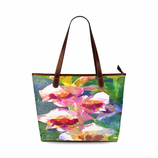 Classic Fabric handbag, watercolor floral, design 117