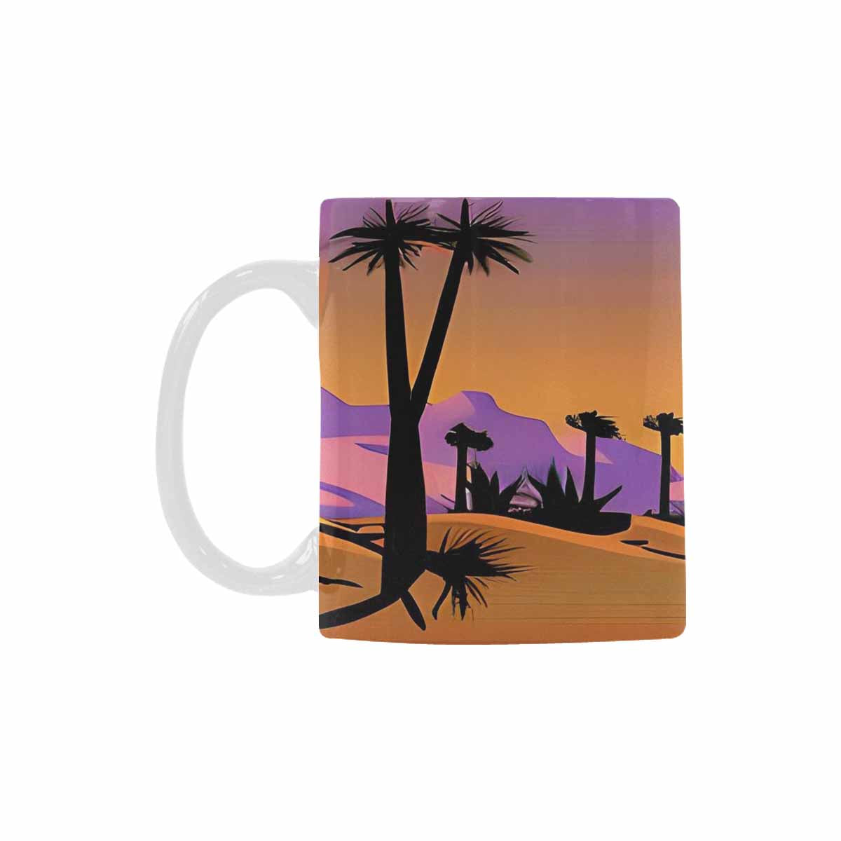 Coffee Mug, tea cup, desert scene, design 53