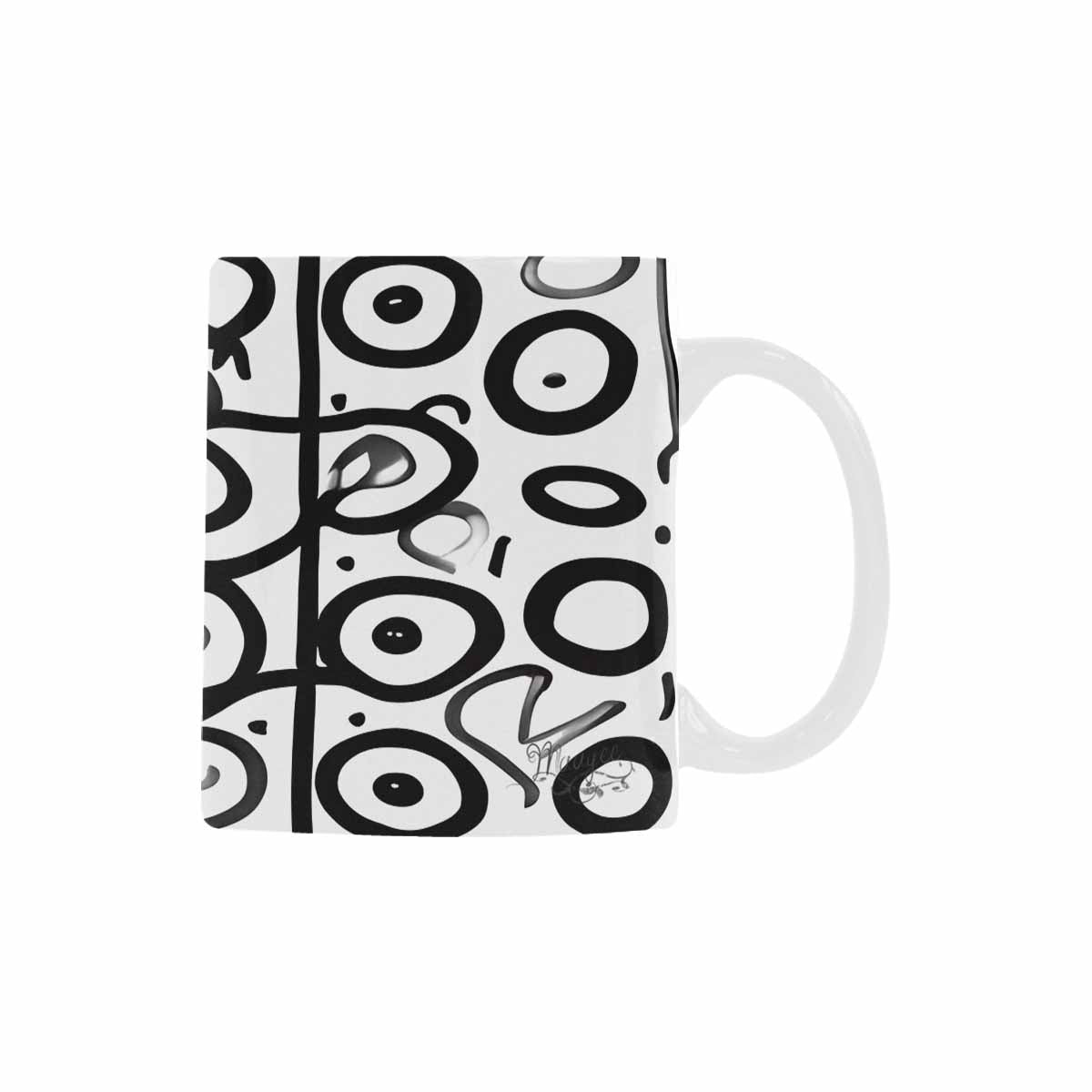 Quality Mug, coffee mug, tea cup, B & W Abstract, Set 1, design 38