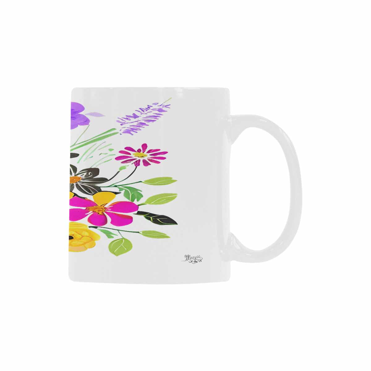 Quality Mug, coffee mug, tea cup, Bright florals, Set 2, design 68