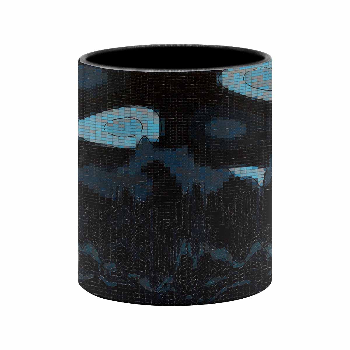 Coffee Mug, tea cup, black core, abstract, design 80