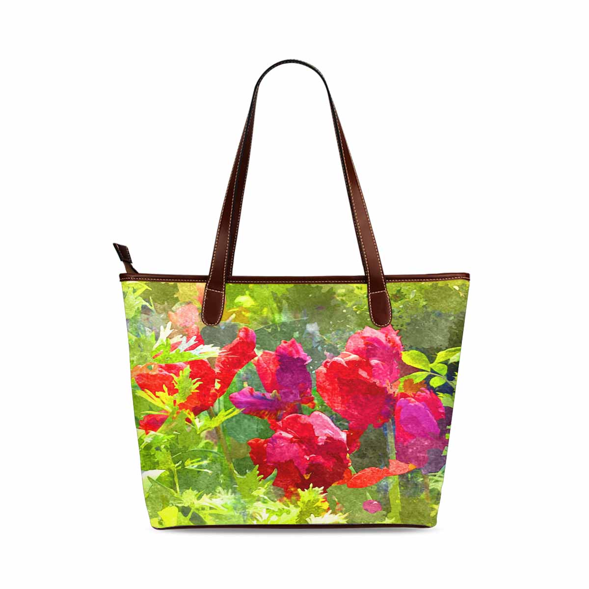 Classic Fabric handbag, watercolor floral, design 176