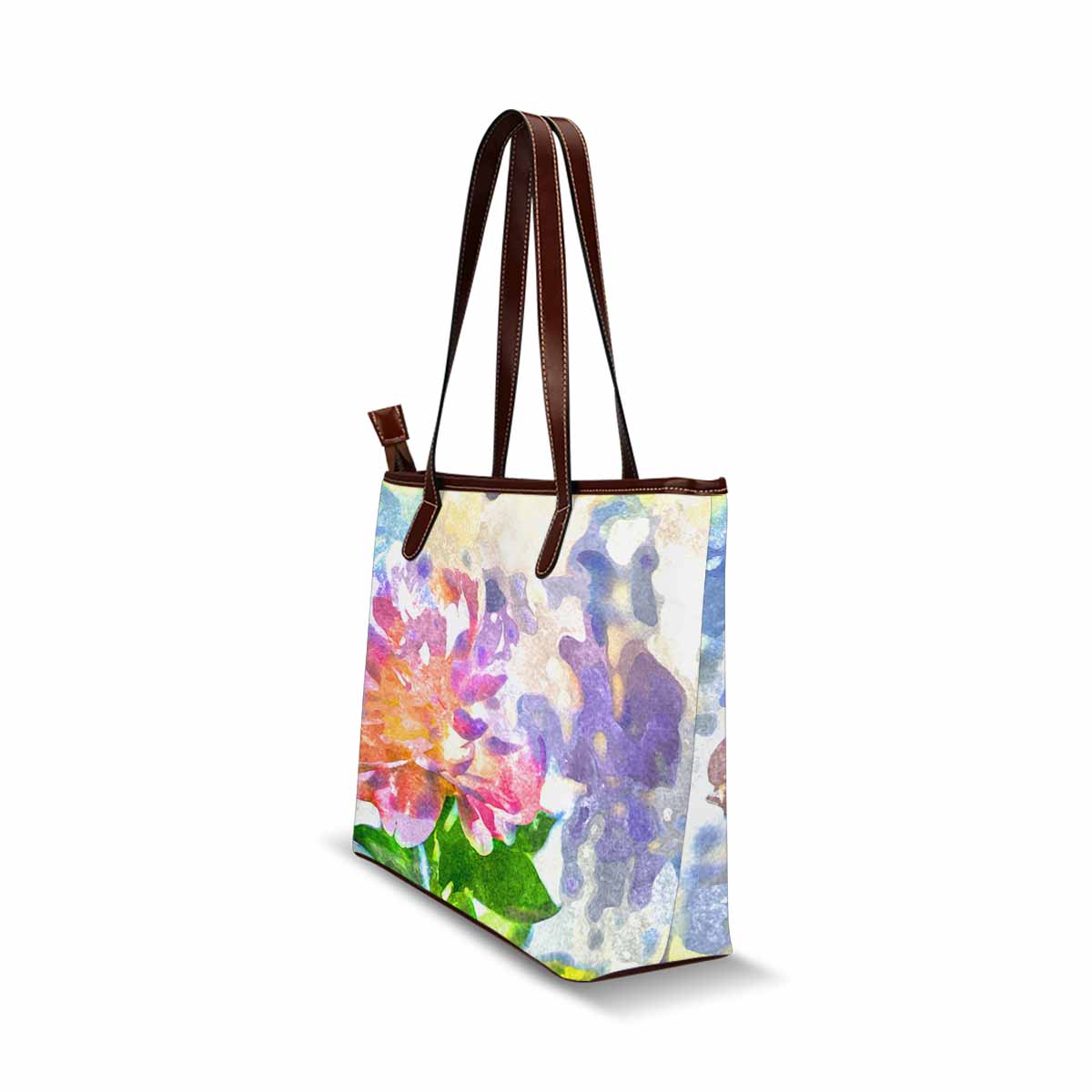 Classic Fabric handbag, watercolor floral, design 109