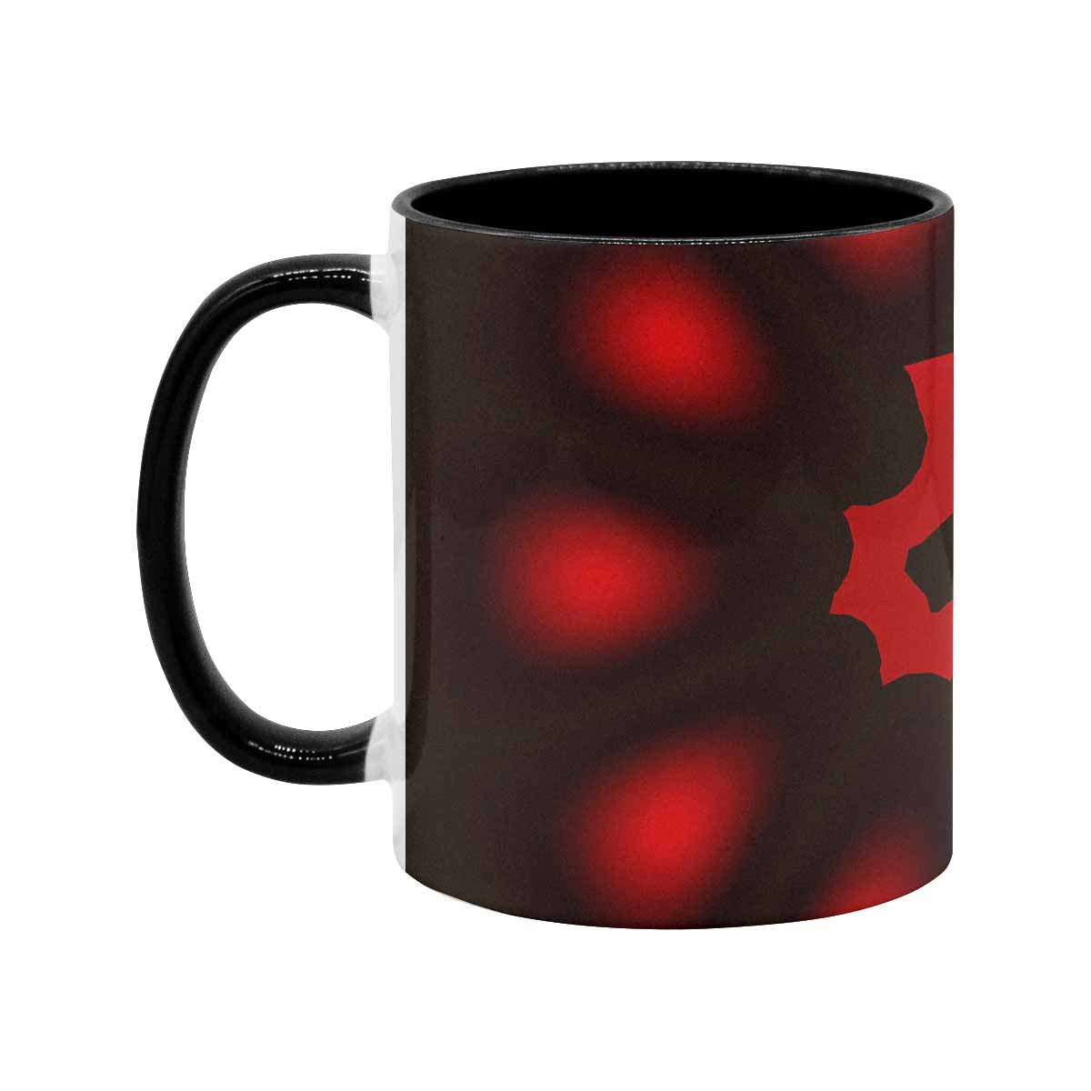 Coffee Mug, tea cup, black core, abstract, design 106