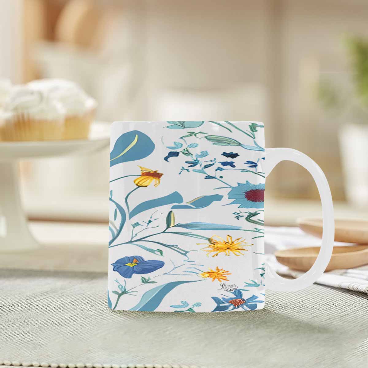 Quality Mug, coffee mug, tea cup, Bright florals, Set 2, design 31