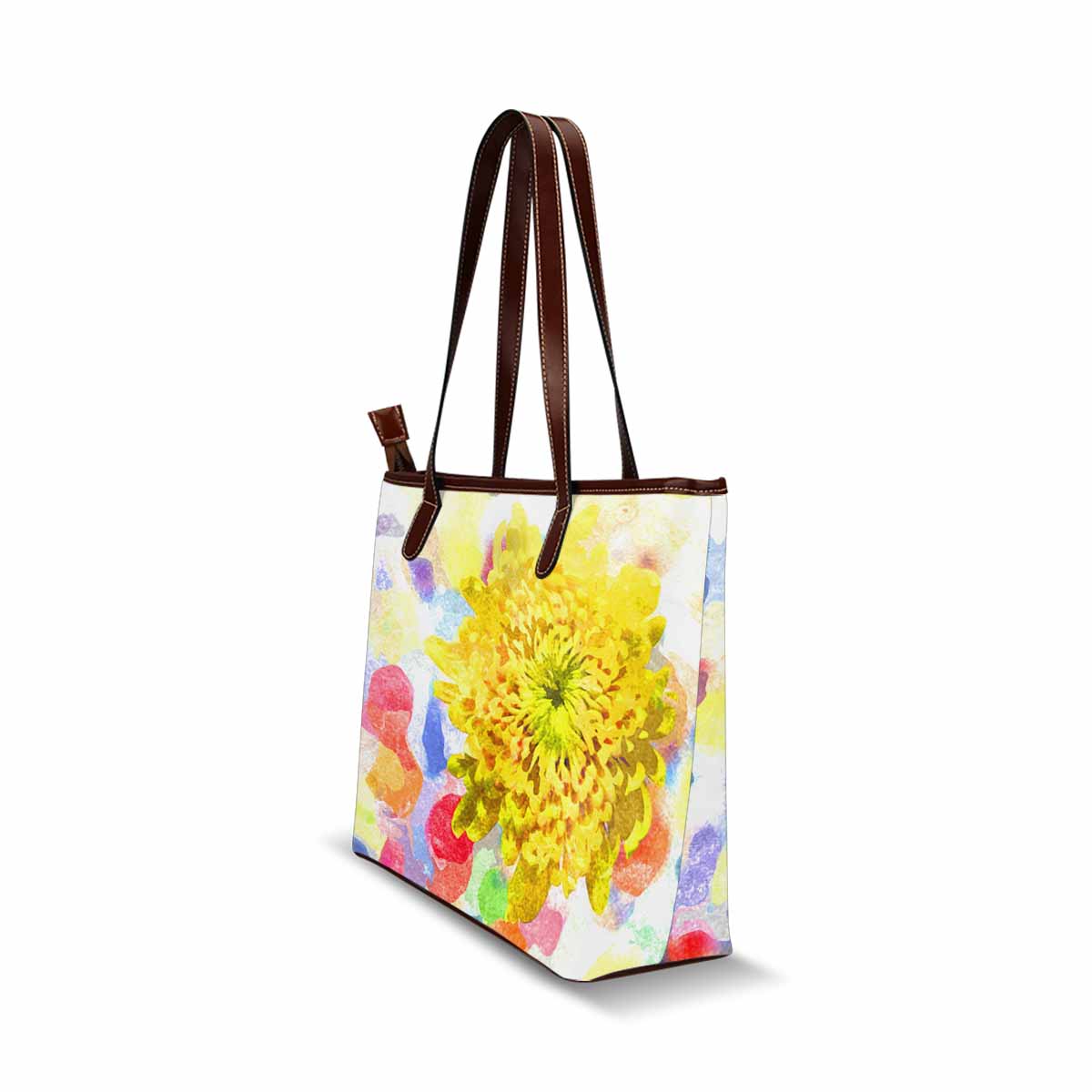 Classic Fabric handbag, watercolor floral, design 289