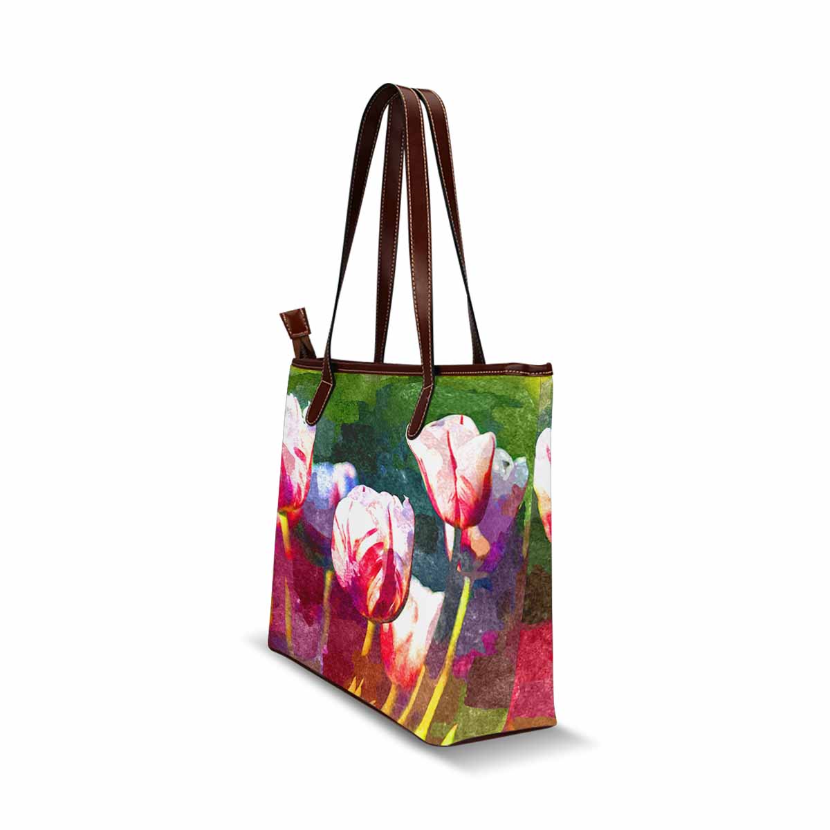 Classic Fabric handbag, watercolor floral, design 272