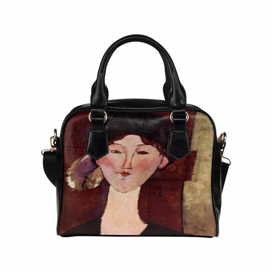 Shoulder PU Leather handbag, Modigliani design, choice of 2 colors, Portrait of Beatrice Hastings