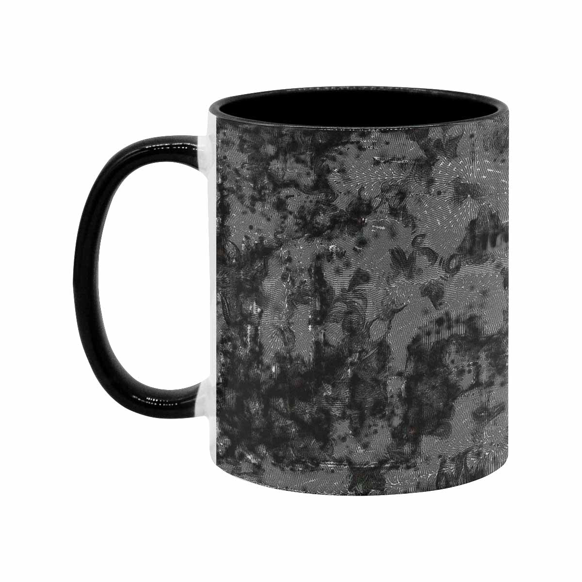 Coffee Mug, tea cup, black core, abstract, design 49