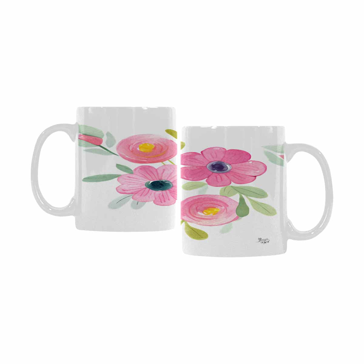 Quality Mug, coffee mug, tea cup, Bright florals, Set 2, design 41