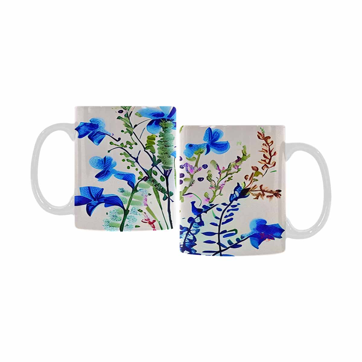 Quality Mug, coffee mug, tea cup, Bright florals, Set 1, Design 18