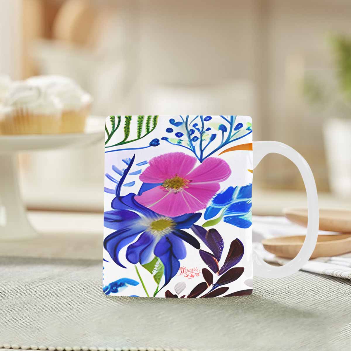 Quality Mug, coffee mug, tea cup, Bright florals, Set 1, Design 23