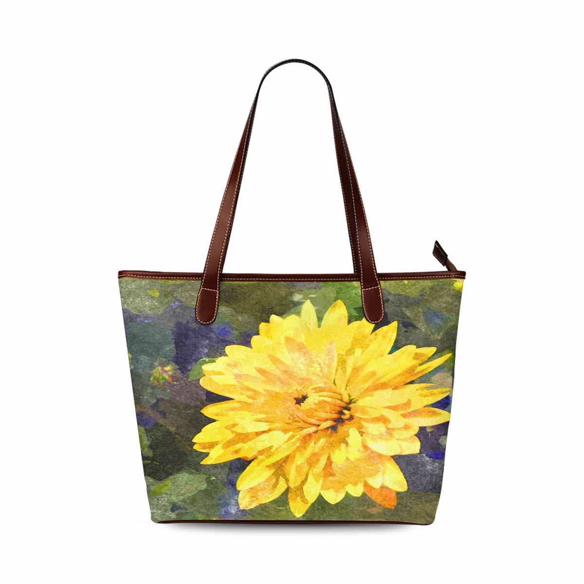 Classic Fabric handbag, watercolor floral, design 35