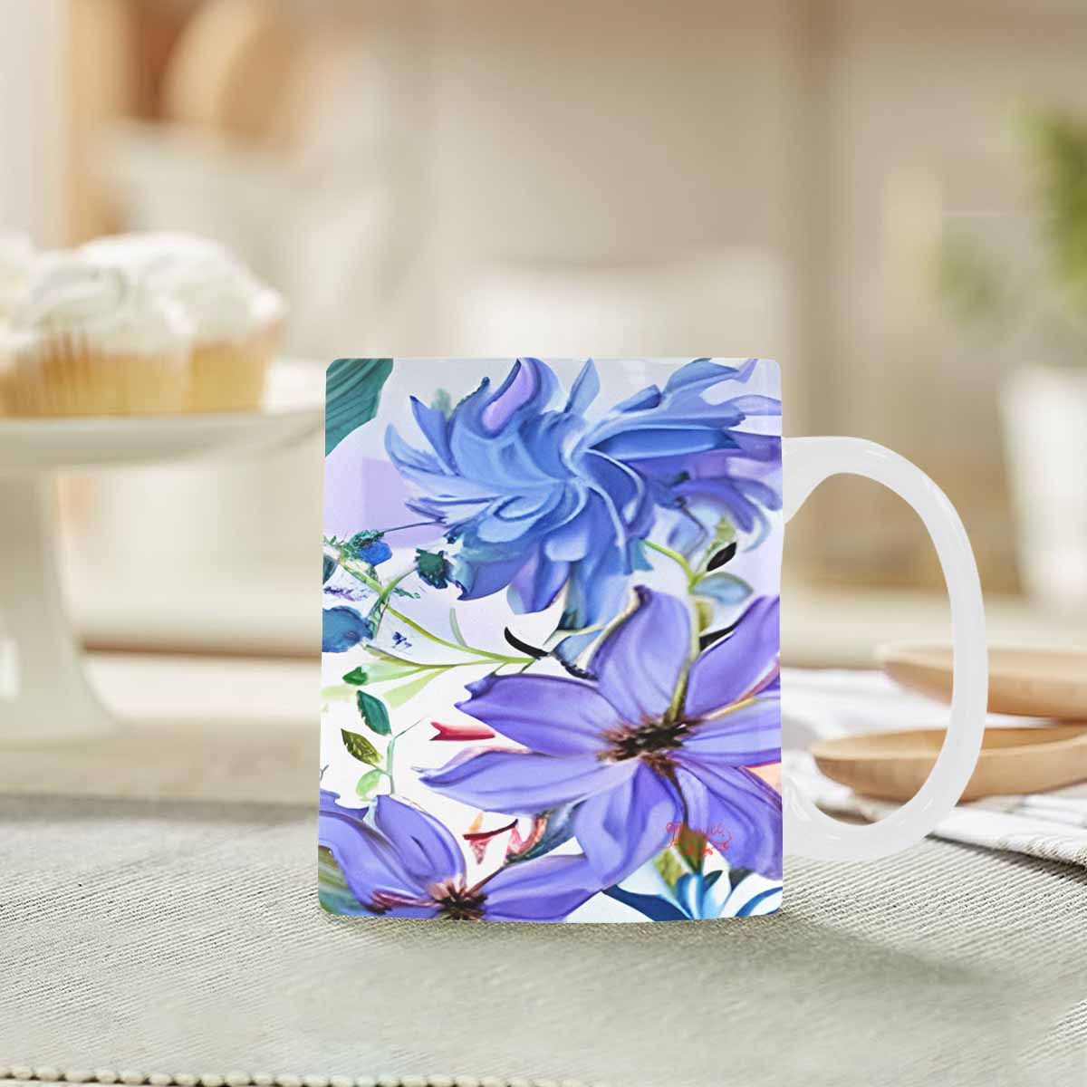 Quality Mug, coffee mug, tea cup, Bright florals, Set 1, Design 21