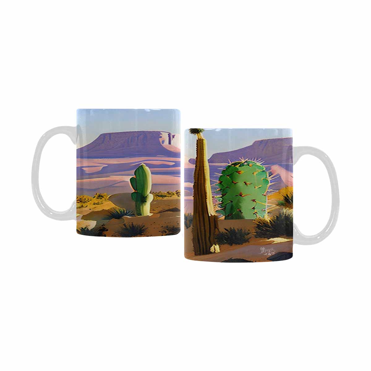 Coffee Mug, tea cup, desert scene, design 13