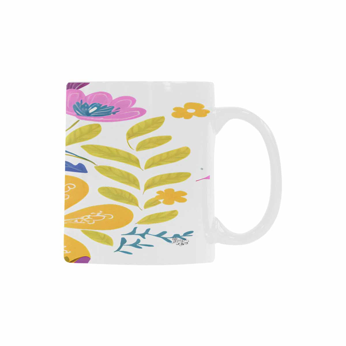 Quality Mug, coffee mug, tea cup, Bright florals, Set 2, design 56