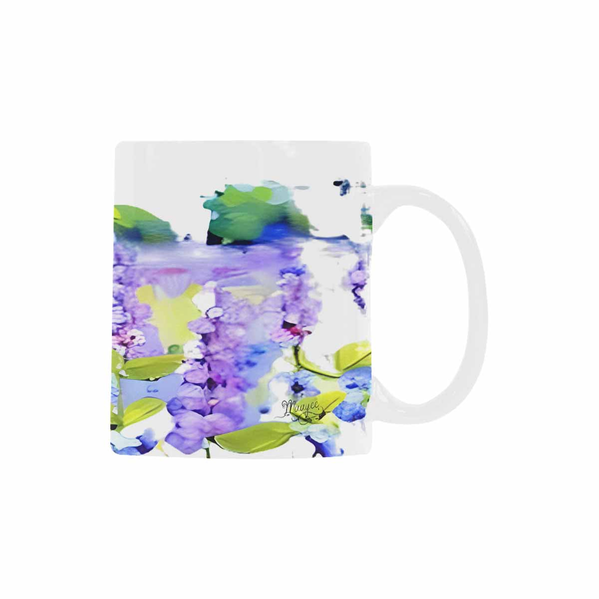 USA made Quality Mug, coffee mug, tea cup, Bright florals, Set 1A, Design 104