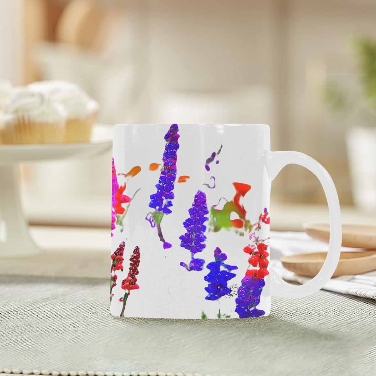 Quality Mug, coffee mug, tea cup, Bright florals, Set 1A, Design 4