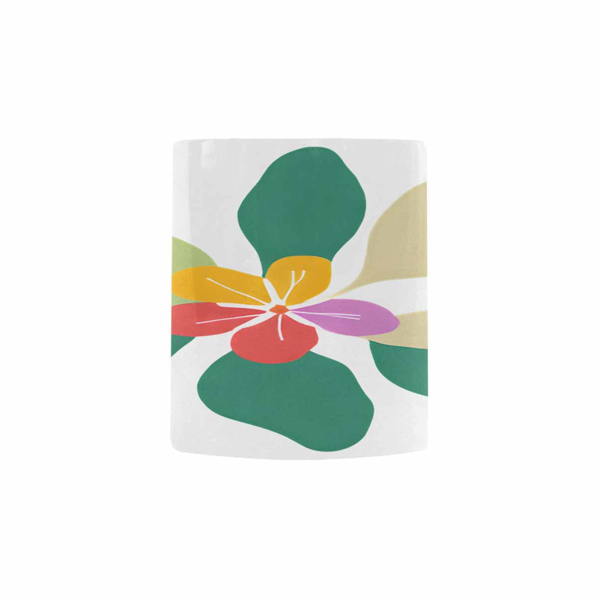 USA made Quality Mug, coffee mug, tea cup, Bright florals, Set 2, design 79