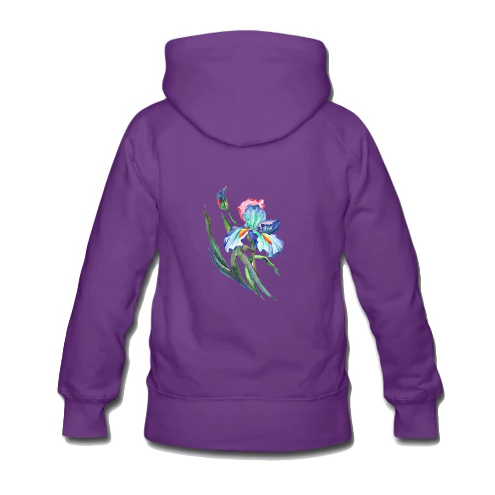 Women's Hoodie iris floral print