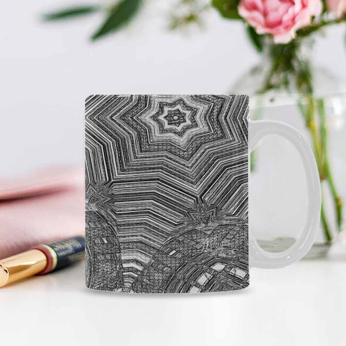 Quality Mug, coffee mug, tea cup, B & W Abstract, Set 1, design 82