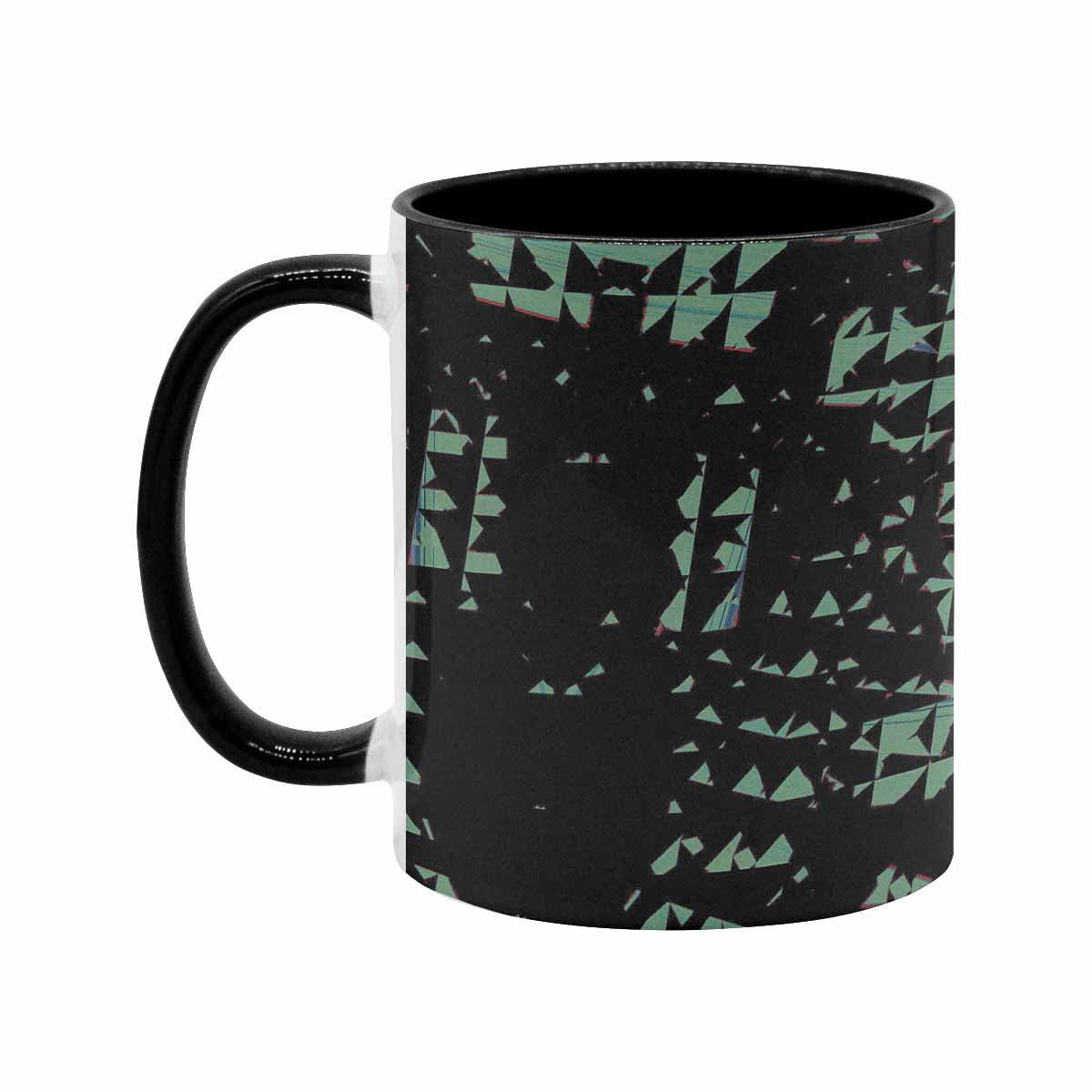 Coffee Mug, tea cup, black core, abstract, design 107