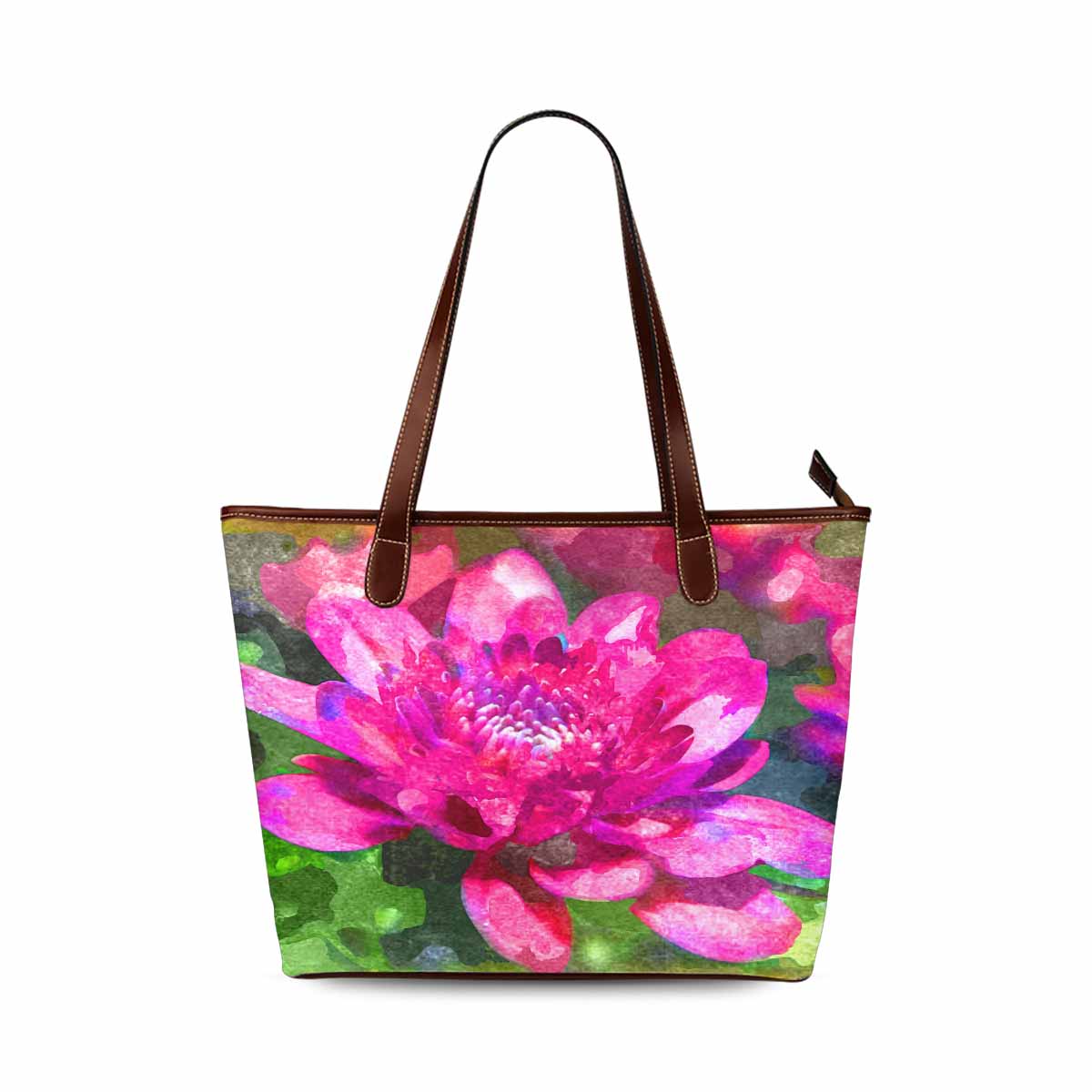 Classic Fabric handbag, watercolor floral, design 50