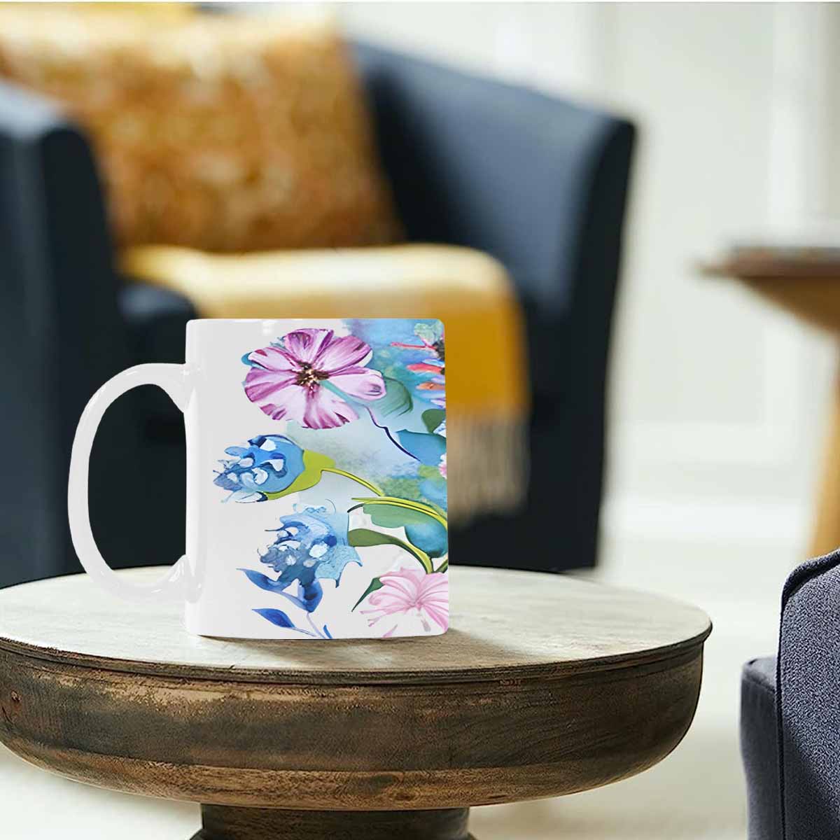 Quality Mug, coffee mug, tea cup, Bright florals, Set 1A, Design 20