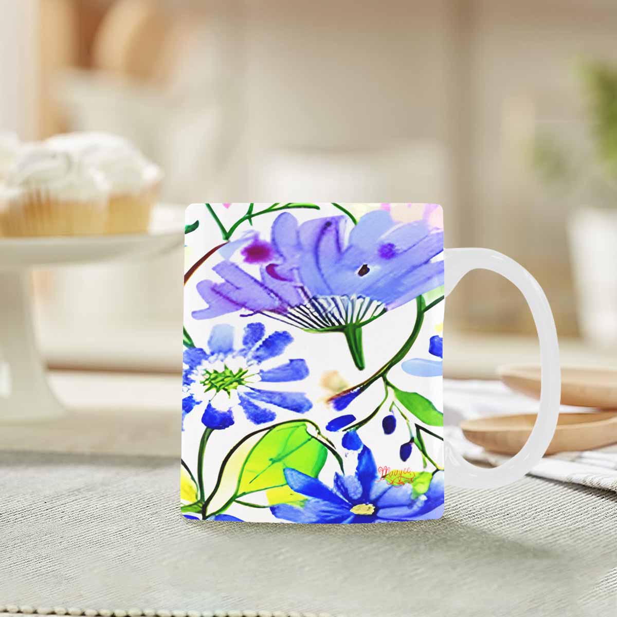 Quality Mug, coffee mug, tea cup, Bright florals, Set 1, Design 37