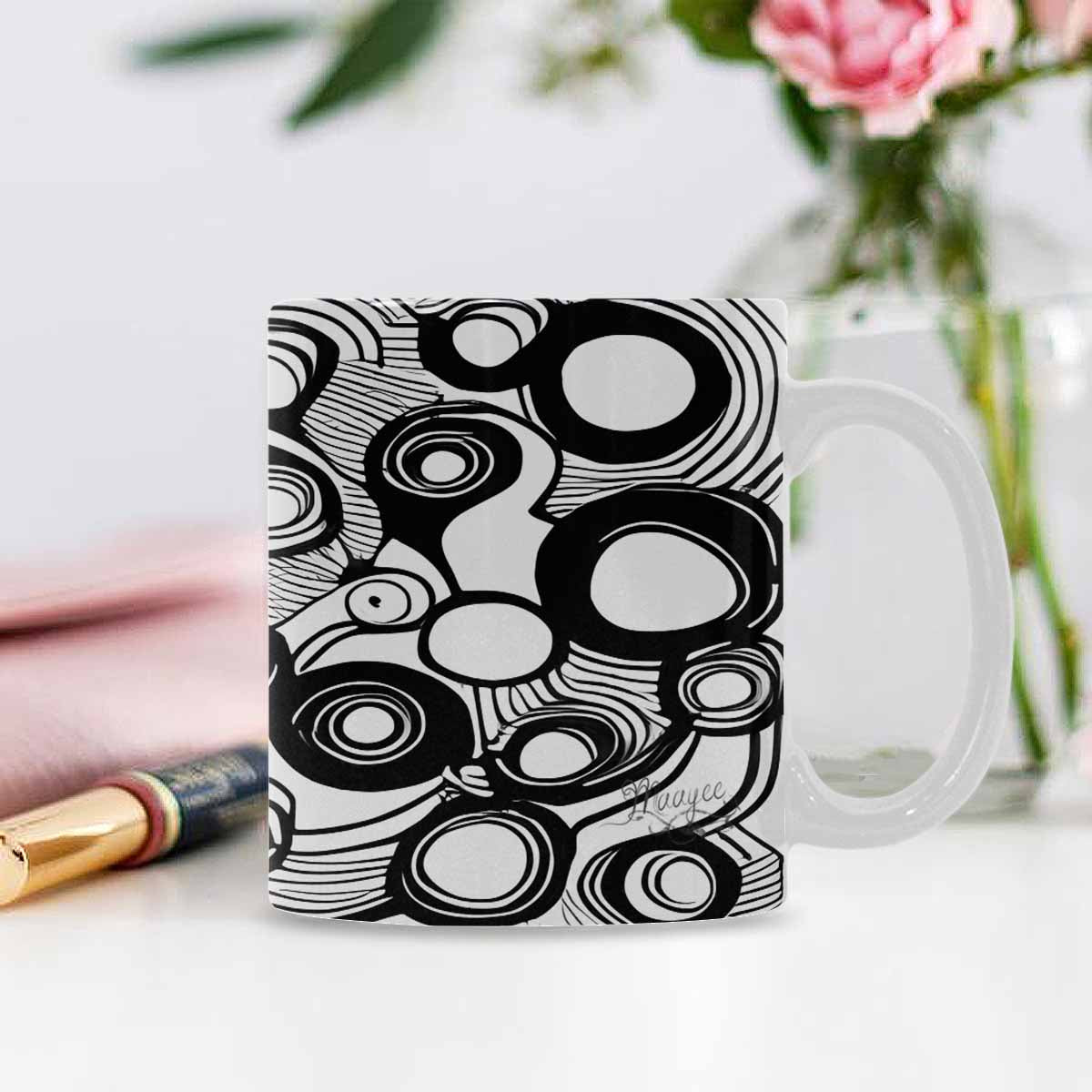 Quality Mug, coffee mug, tea cup, B & W Abstract, Set 1, design 36