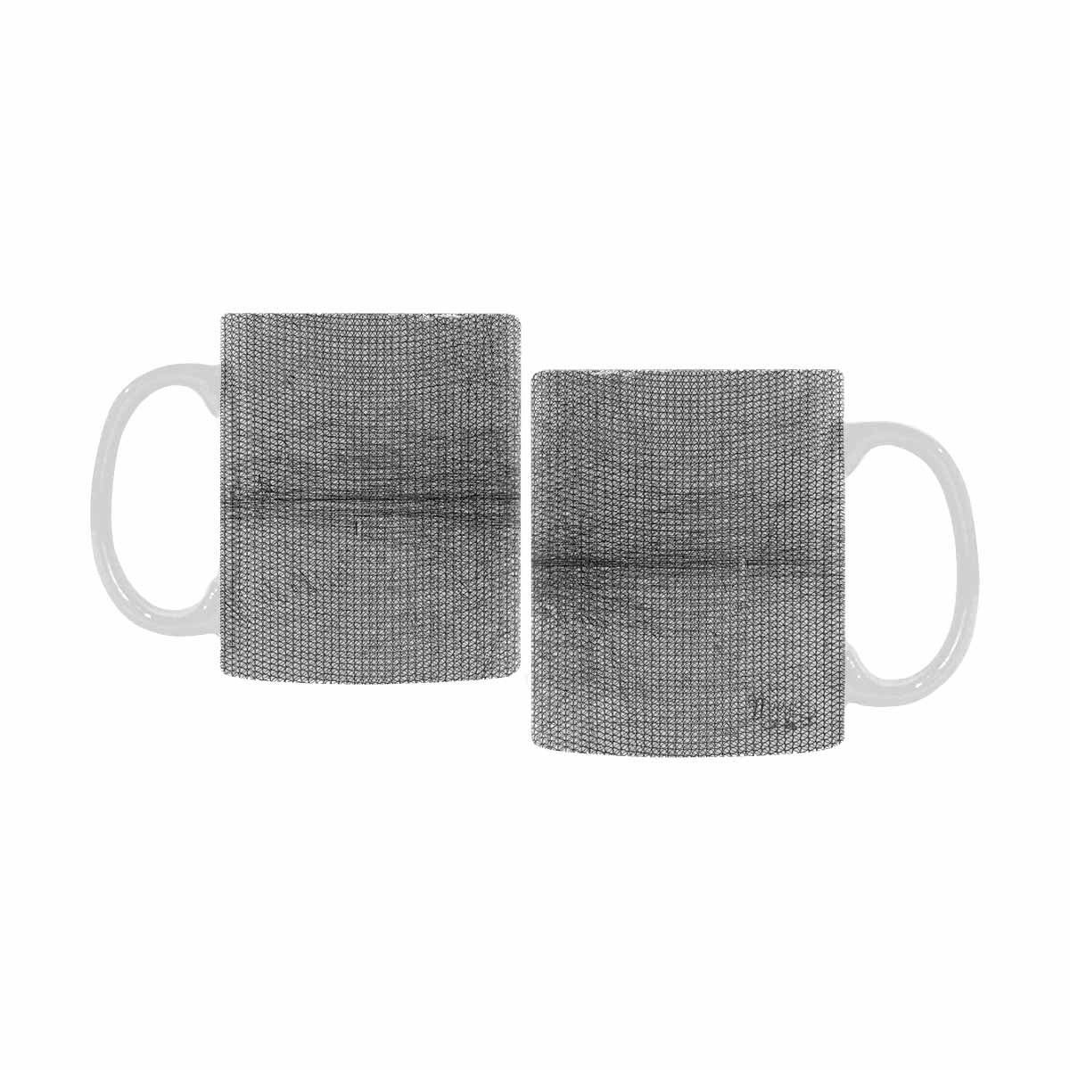 Quality Mug, coffee mug, tea cup, B & W Abstract, Set 1, design 84