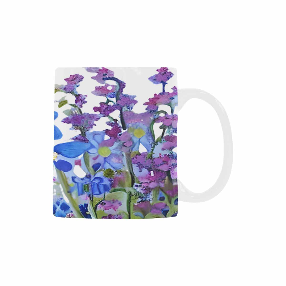 USA made Quality Mug, coffee mug, tea cup, Bright florals, Set 1A, Design 94