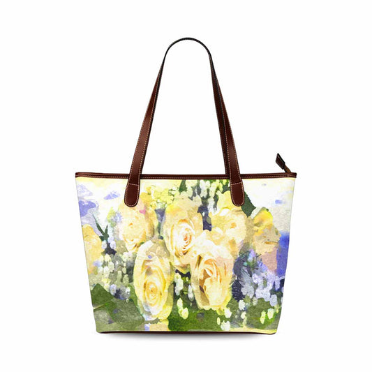 Classic Fabric handbag, watercolor floral, design 227